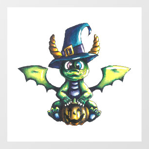 Magical Halloween Dragon Design Window Cling