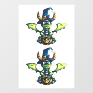 Magical Halloween Dragon Design Window Cling