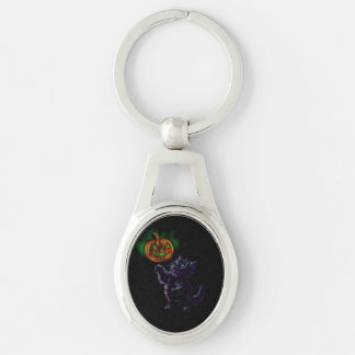 Magical Halloween Kitten Keychain