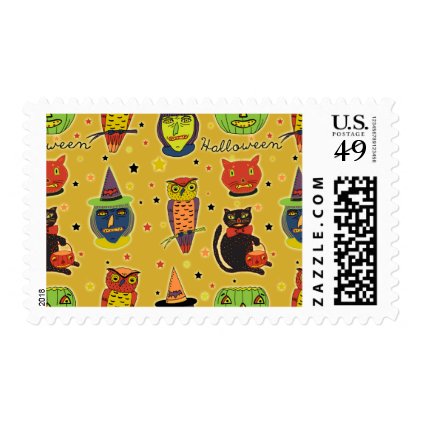 Magical Halloween Postage Stamps