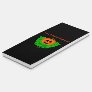 Magical Halloween Pumpkin Magnetic Notepad