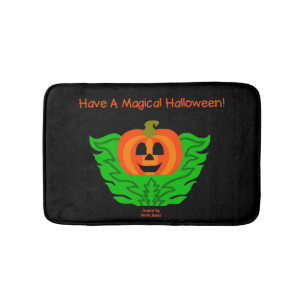 Magical Halloween Pumpkin Small Bath Mat