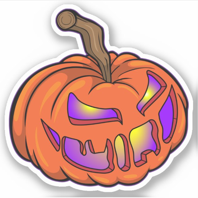 Magical Halloween Pumpkin Sticker (Front)