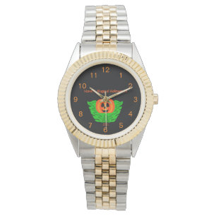Magical Halloween Pumpkin Unisex Two-Tone Watch