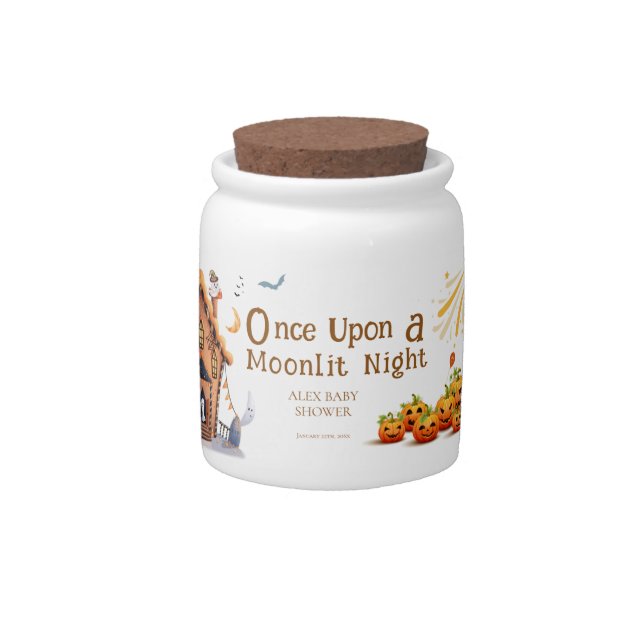 Magical Halloween Themed Baby Shower Candy Jar  (Front)