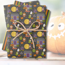Magical Halloween Wrapping Paper Set