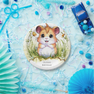 Magical Happy Hamster Birthday Paper Plates