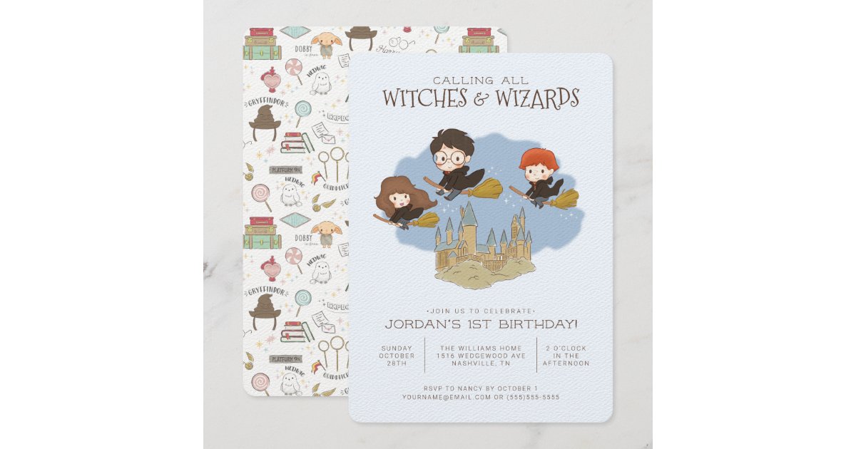 Magical Harry Potter and Hogwarts Birthday Invitation | Zazzle