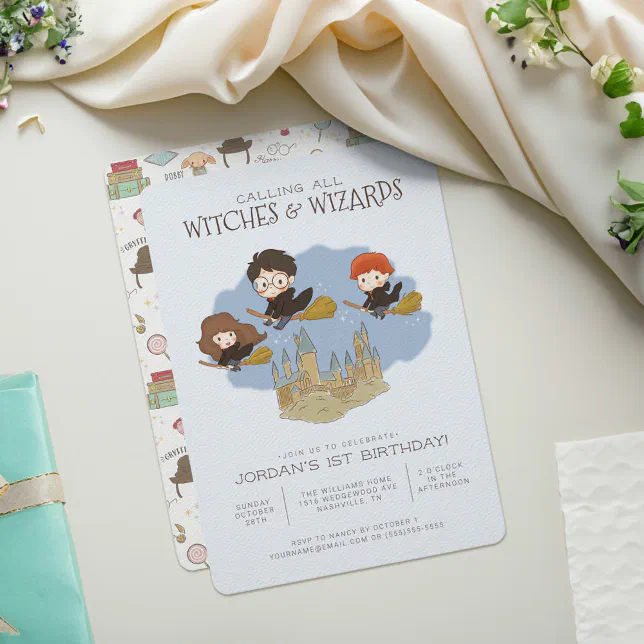 Magical Harry Potter and Hogwarts Birthday Invitation | Zazzle