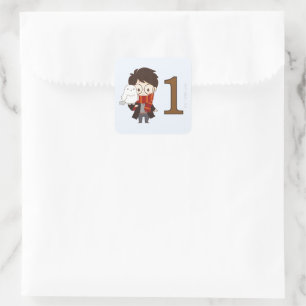 Magical HARRY POTTER™ and Hogwarts Birthday Square Sticker