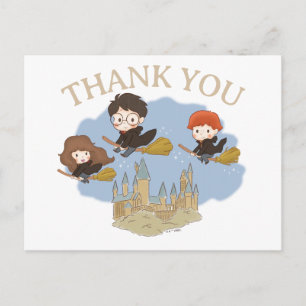 Magical Harry Potter and Hogwarts Thank You Postcard