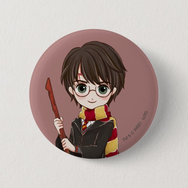 Magical HARRY POTTER™ Watercolor Button (Front)