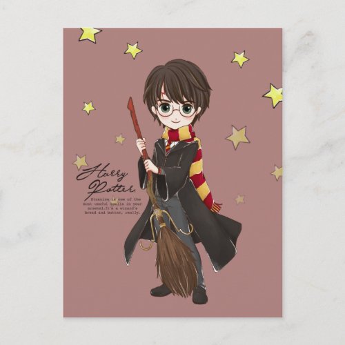 Magical HARRY POTTER Watercolor Invitation Postcard