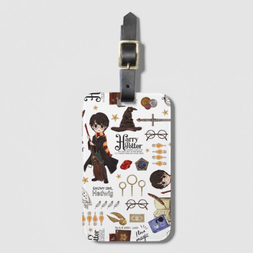 Magical HARRY POTTER Watercolor Luggage Tag