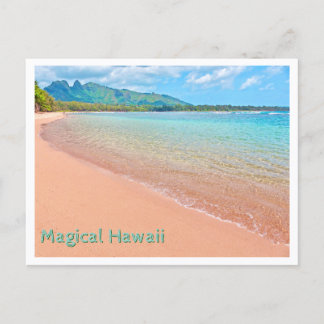 Magical Hawaii--beautiful deserted beach Postcard