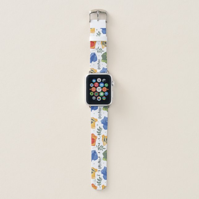 Magical Herbology HOGWARTS™ Houses Pattern Apple Watch Band (Front)