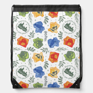 Magical Herbology HOGWARTS™ Houses Pattern Drawstring Bag