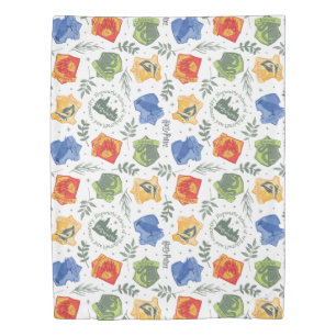 Magical Herbology HOGWARTS™ Houses Pattern Duvet Cover