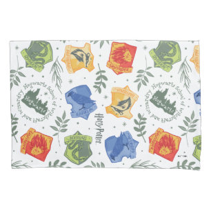 Magical Herbology HOGWARTS™ Houses Pattern Pillow Case