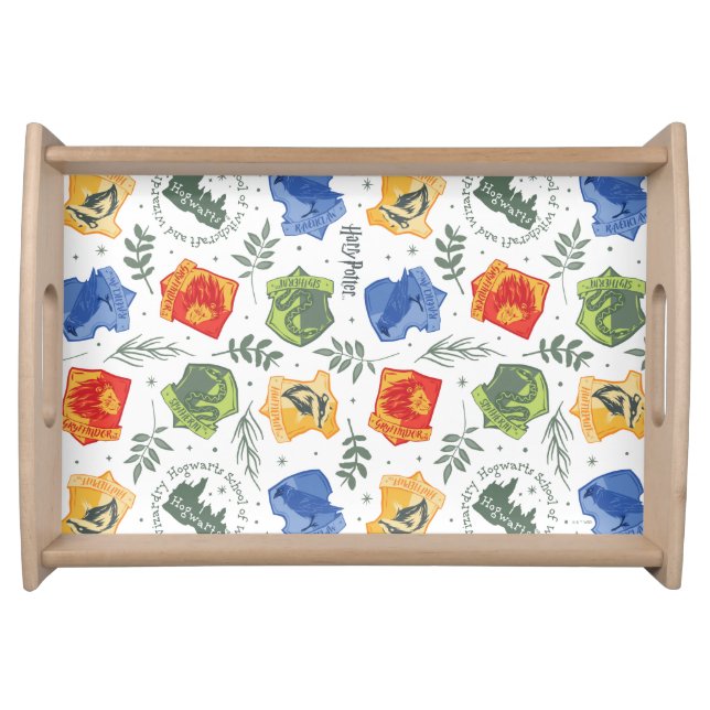 Magical Herbology HOGWARTS™ Houses Pattern Serving Tray (Front)