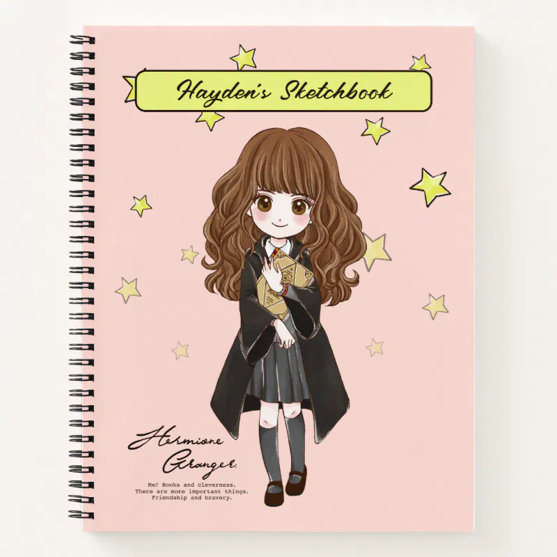 Magical Hermione Granger Drawing Notebook (Front)