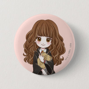 Magical Hermione Granger Watercolor Button
