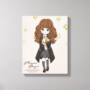 Magical Hermione Granger Watercolor Canvas Print