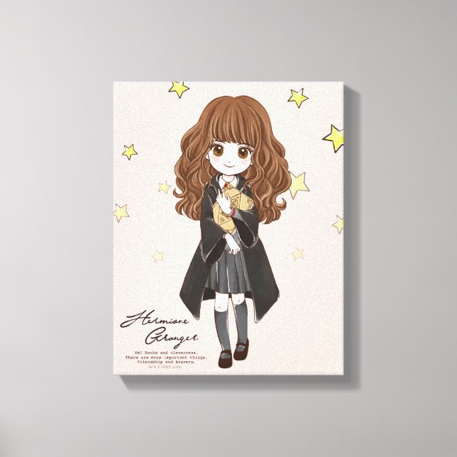 Magical Hermione Granger Watercolor Canvas Print (Front)