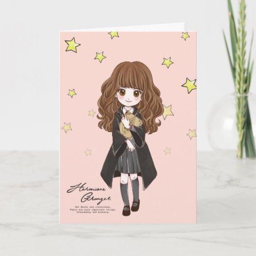 Magical Hermione Granger Watercolor Card