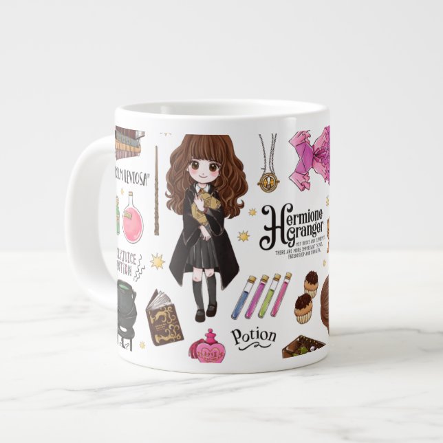 Magical Hermione Granger Watercolor Giant Coffee Mug (Front Left)