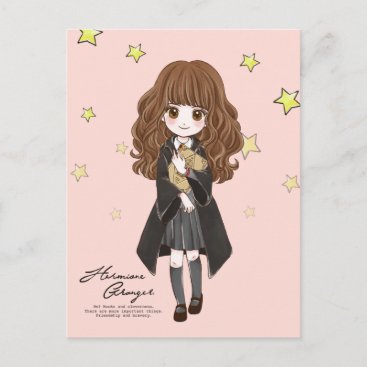 Magical Hermione Granger Watercolor Invitation Postcard