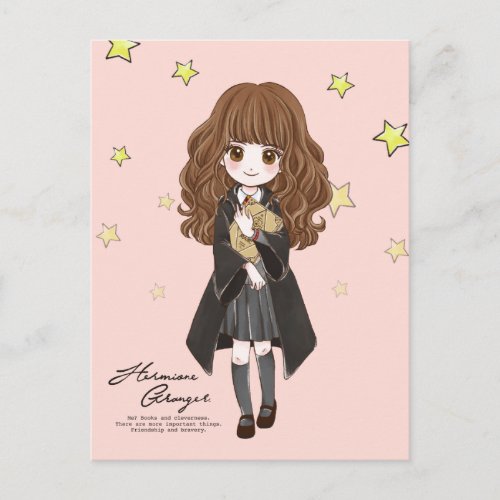 Magical Hermione Granger Watercolor Invitation Postcard