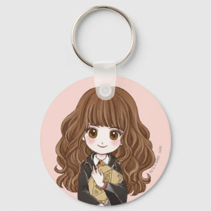 Magical Hermione Granger Watercolor Keychain