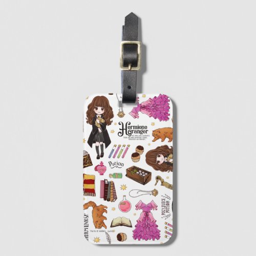 Magical Hermione Granger Watercolor Luggage Tag