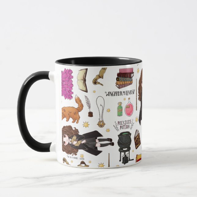 Magical Hermione Granger Watercolor Mug (Left)