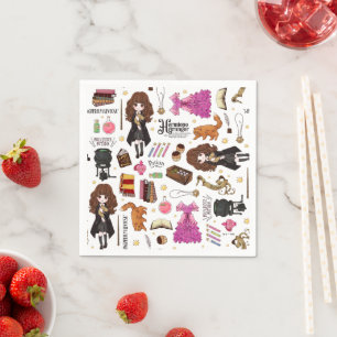 Magical Hermione Granger Watercolor Napkins