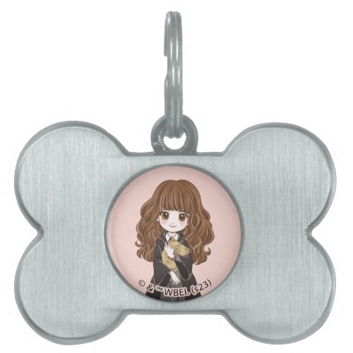 Magical Hermione Granger Watercolor Pet ID Tag