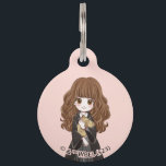 Magical Hermione Granger Watercolor Pet ID Tag<br><div class="desc">HARRY POTTER™ | A watercolor manhwa style illustration featuring Hermione Granger.</div>