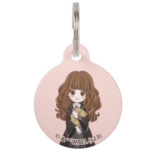 Magical Hermione Granger Watercolor Pet ID Tag