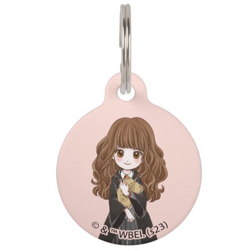 Magical Hermione Granger Watercolor Pet ID Tag