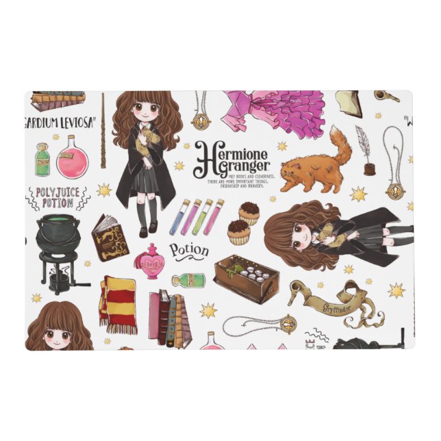 Magical Hermione Granger Watercolor Placemat (Front)
