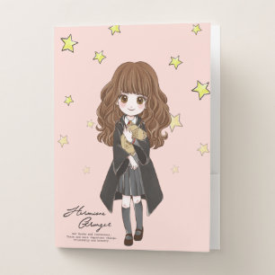 Magical Hermione Granger Watercolor Pocket Folder