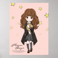 Magical Hermione Granger Watercolor Poster
