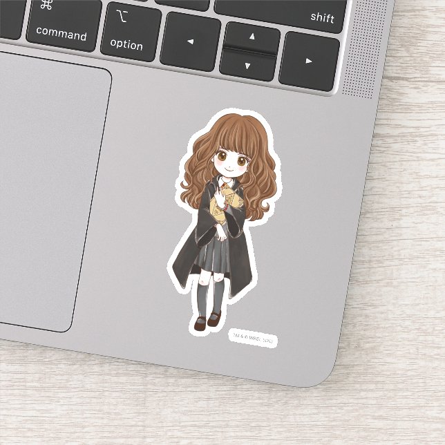 Magical Hermione Granger Watercolor Sticker (Detail)
