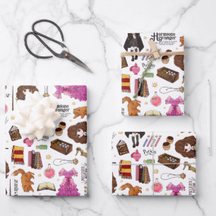 Magical Hermione Granger Watercolor Wrapping Paper Sheets