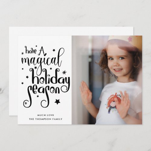 Magical Holiday Season Photo Christmas Card