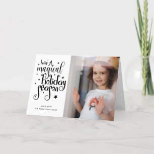 Magical Holiday Season Photo Christmas Folded Card