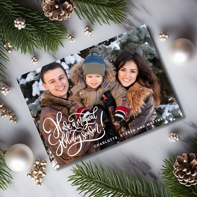 Magical Holiday Season Photo Flat Holiday Card (Creator Uploaded)