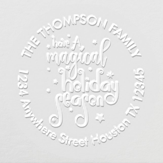 Magical Holiday Season Return Address Embosser (Design)