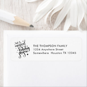 Magical Holiday Season Return Name Address Label